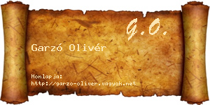 Garzó Olivér névjegykártya